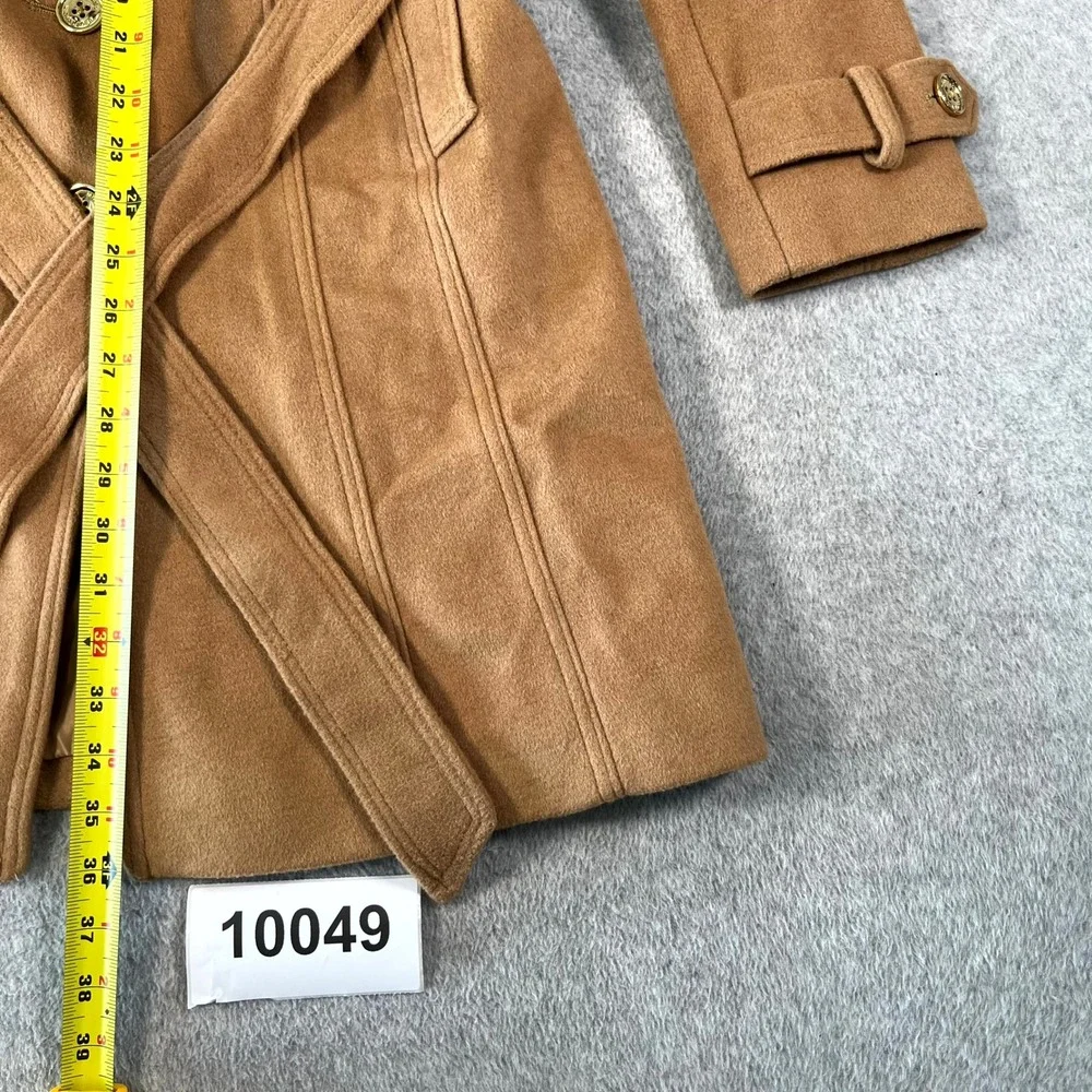 Michael Kors Trench Coat Women's XS Brown Waist Belted Notch Lapel Long Sleeve